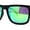 Matte Black Green Mirror, variant on Mens No Glare Polarized Flat Top Horn Rim Rectangle Sunglasses Matte Black