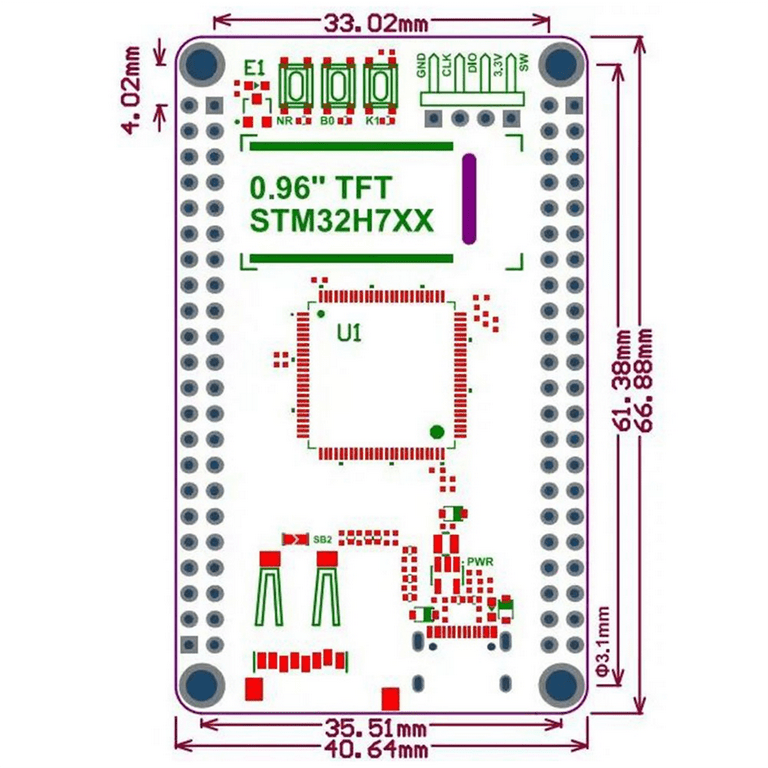 WeAct STM32H7 STM32H750VBT6 STM32H750 STM32 Demo Board Core