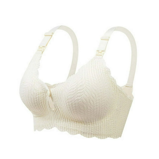 Women‘s Breast Feeding Bra Without Steel Wire Dough Front Opening Push Ups