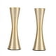 thumbnail image 1 of Jarrón de metal en tono latón, pequeño florero, 2 jarrones decorativos modernos, decoración para bodas o regalos (dorado), 1 of 6