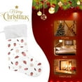 thumbnail image 4 of SKYSONIC Strawberry Christmas Stocking Personalized Large Candy Stocking Hanging Gift Xmas Stockings Decoration for Family Holiday Party Ornaments Decor Fireplace, 4 of 7