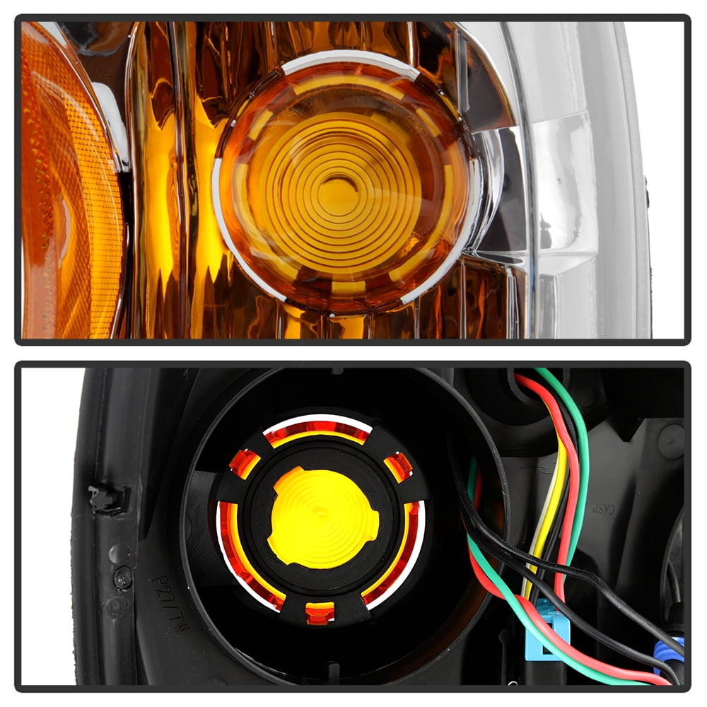 AKKON - Fits 2004-2007 Chevy Malibu 2008 Malibu Classic LS/LT Model [Halogen Type] Chrome Headlight Pair Left+Right Headlamps