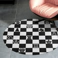 thumbnail image 4 of Chessboard Round Carpet Circle Rug Outdoor Patio Area Rug Washable Large Area Rugs Hallway Room Decor Fitness Mats, 4 of 8