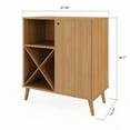 thumbnail image 4 of Boahaus Cartmel Bar Cabinet with X-Shaped Wine Rack, Open Shelf & Door – Brown, 4 of 10