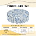 thumbnail image 4 of Blue White Paisley Floral Tablecloth 60 Inch Round Table Cover, Romantic Doodle Texture Waterproof Table Cloth Cover, Round Polyester Tablecloth for Outdoor Picnic Camping and Kitchen Dining Party, 4 of 6
