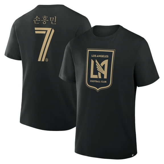 Men's Fanatics Son Heung-Min Black LAFC Hangul Name & Number T-Shirt