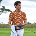 thumbnail image 3 of Balery 70's Retro Camisa Polo de Hombre con Estampado, de Manga Corta y Tejido Medio, Camisa Tipo Golf Polo-Medium, 3 of 6
