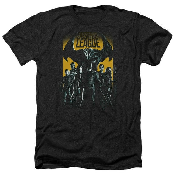 Justice League Movie - Stand Up To Evil - Heather Short Sleeve Shirt - XXX-Large