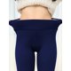 thumbnail image 5 of Solid Sherpa Warm Plush Lining Leggings, Casual Stretchy Long Length High Waist Leggings, Women's Clothing, 5 of 5