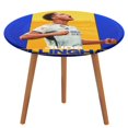 thumbnail image 1 of Jude Bellingham-theme Fitted Round Tablecloths Elastic Edged Table Covers Waterproof Table Cloth for Kitchen Holiday Party Tables Decor 120cm, 1 of 6