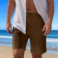 thumbnail image 2 of JIUKE Men Shorts Elastic Waist Straight Leg Fitted Beach Shorts Summer Casual Fashion Solid Shorts with Pocket, 2 of 9