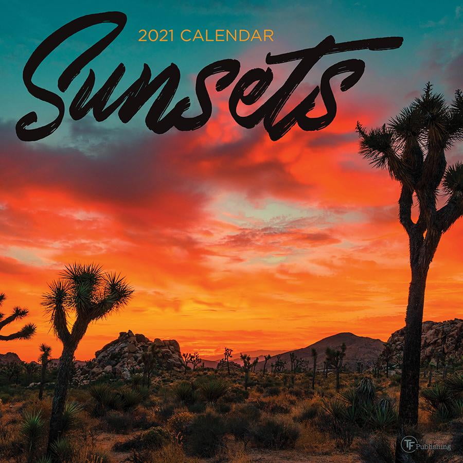 Sunrises & Sunsets 12-MONTH 2021 WALL CALENDAR 12"X12"  NEW! 