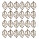 thumbnail image 1 of 30 piezas de dijes de fianza con forma de hoja ahuecada para pendientes, accesorios de manualidades DIY bronce, 1 of 9