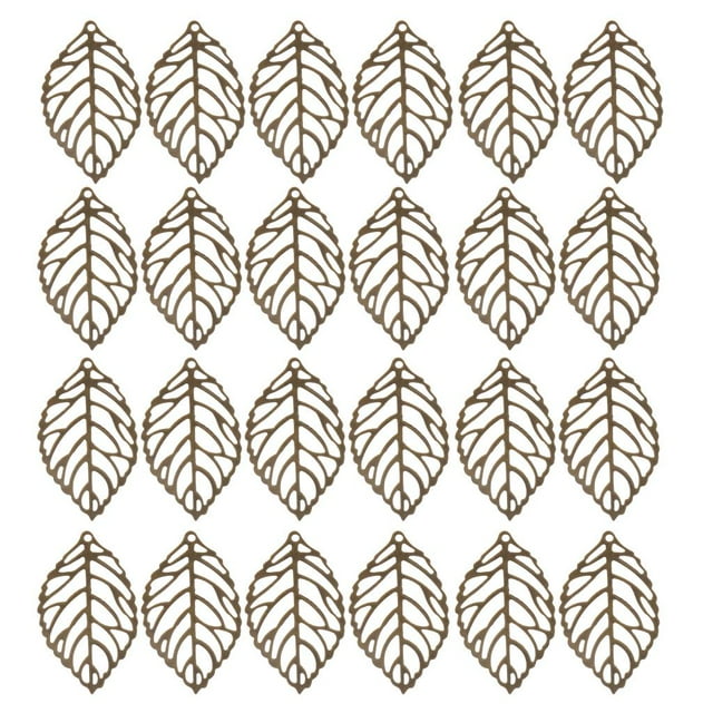 30 Piezas de Filigrana de Hoja Colgantes Joyería Haciendo Hallazgos Accesorio para El Cabello DIY Mujeres Componentes de Joyería de Moda para bronce Macarena Colgantes de dijes de joyería