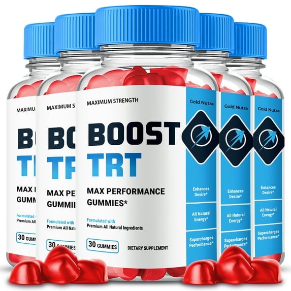 Boost TRT Gummies, Advanced Formula, BoostTRT Supplement All Natural Formula, Maximum Strength (5 Pack)