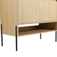 thumbnail image 5 of 36" Vanity Set with Single Resin Sink and 2-Door Modern Cabinet in Oak, Easy to Clean and Assemble for Bathroom, 5 of 7