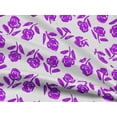 thumbnail image 4 of oneOone Rayon Purple Fabric Florals Craft Projects Decor Fabric Printed By The Yard 56 Inch Wide, 4 of 4