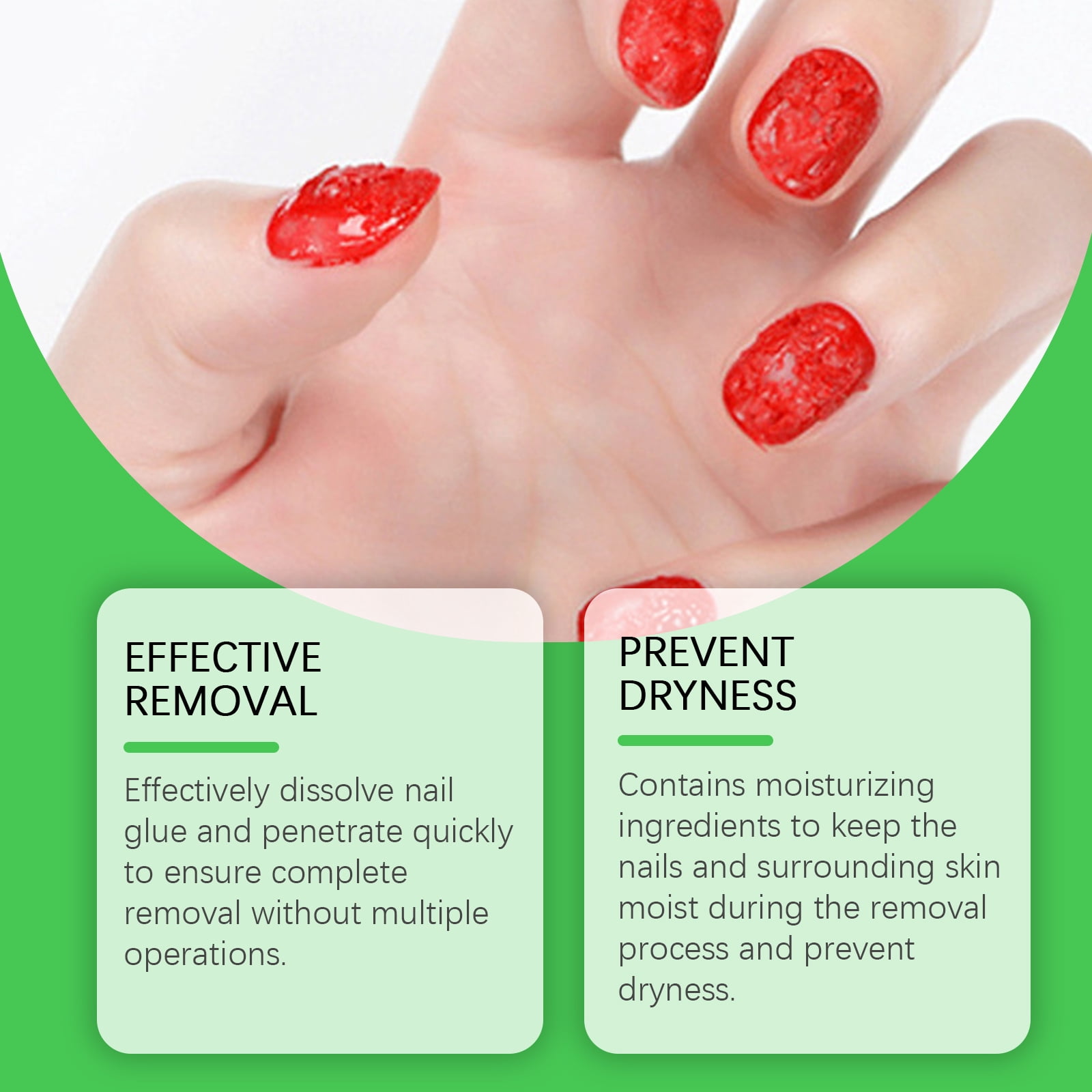 Alvantor Gentle Moisturizing Nail Polish Remover Gel, Fast Acting, No Soaking, 0.27 fl oz