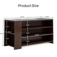thumbnail image 6 of Finmind 5-Tier Kitchen Island, 55-Inch Stationary Island Table with Storage, Farmhouse Wood Coffee Bar Table with 5 Shelves for Kitchen, Dark Brown, 6 of 8