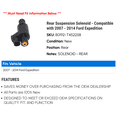 thumbnail image 2 of Rear Suspension Solenoid - Compatible with 2007 - 2014 Ford Expedition 2008 2009 2010 2011 2012 2013, 2 of 2