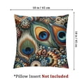 thumbnail image 4 of nygtbtfer Throw Pillow Covers for Couch Tropical Summer Peacock Bed Or Sofa Pillows Case Tropical Summer Peacock Palm Leaves Exotic Flowers Decorative Square Linen Cushion White, 4 of 7