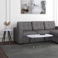 thumbnail image 4 of Contemporary Faux Marble Finish Rectangular Coffee Table, 4 of 7