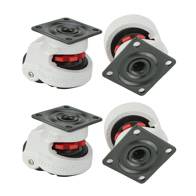 Ruedas niveladores retráctiles de 4 piezas de 1,5 pulgadas, ruedas giratorias industriales de 220 libras de capacidad, hechas de nailon y aluminio, engranje Ajustable para un