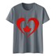 thumbnail image 1 of Camisas de Manga Corta para las Mujeres Impresión de Manga Corta Cuello Redondo, Camisa Casual de Poliéster para las Mujeres, Lavado de Manos, 1 of 8