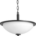 thumbnail image 4 of Progress Lighting Replay 2-Light Semi-Flush Ceiling Light, Black Finish, White Glass Shade, 4 of 4