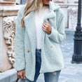 thumbnail image 2 of XFLWAM Womens Winter Fleece Teddy Bear Sherpa Jacket Lapel Button Down Coats with Pockets Outerwear, 2 of 7