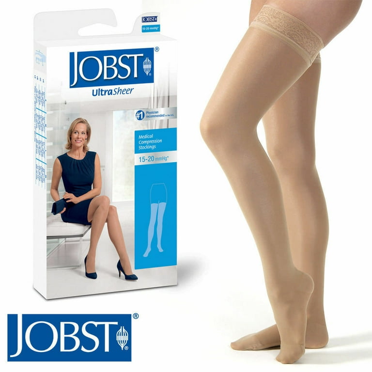 JOBST Women's Ultrasheer Thigh High Lace 15-20 mmHg Closed Toe