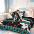 thumbnail image 4 of Erosebridal Western Cowhide Full Size Comforter Sets,Cow Print Bedding Comforter Set,Black Reversible,3 Pieces,1 Comforter and 2 Pillowcases, 4 of 7