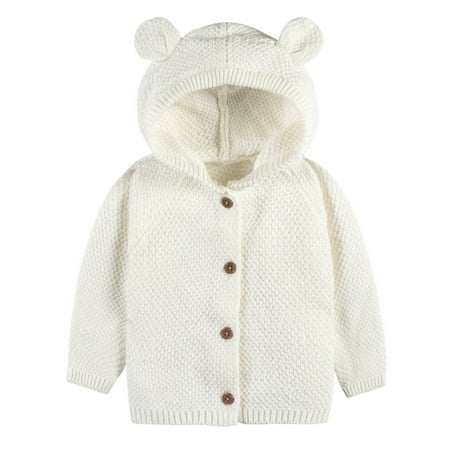 Modern Moments by Gerber Baby Girls Sweater Knit Cardigan, (NB - 12M)