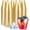 9OZ - Gold Glitter - 200Count, variant on 12OZ Plastic Cups with Gold Rim – Sturdy Food Safe Disposable Wine Glasses, Party & Wedding Cups, Cocktail Glasses for Wine, Juice & Cold Beverages, 200 Pack