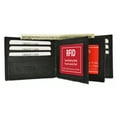 thumbnail image 3 of RFID Blocking Genuine Leather Men's 2 Center Flap Bifold Wallet ID Credit Card ID Holder, 3 of 10