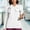 White, variant on Hueook Uniforms Women's Scrub Jacket Hoodie Nursing Long Sleeve Zipper Trendy Slim fit Elastic Nurse's Uniform with Pockets Pen Hole S