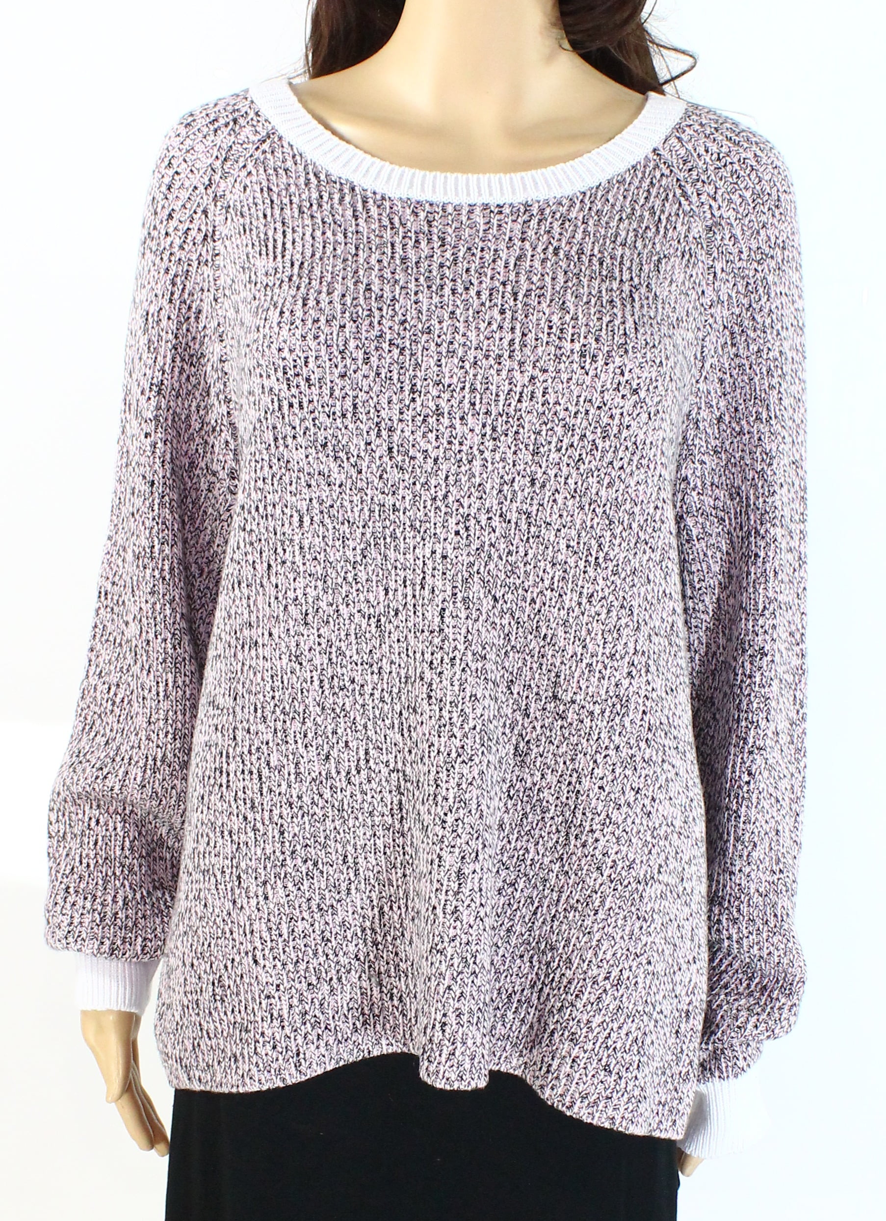 INC Sweaters Womens Sweater Large Marled Long Sleeve Pullover Cotton