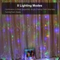 thumbnail image 4 of 9.8x9.8ft Window Curtain String Fairy Lights with Remote & Timer, 300 LED Fairy Twinkle Lights, 8 Lighting Modes with Hanging Hook for Bedroom Wedding Party Backdrop Outdoor Indoor Decoration, 4 of 8