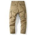 thumbnail image 5 of qolati Men's Casual Cargo Pants Casual Workout Joggers Stretch Sweatpants Hiking Outdoor Straight Leg Work Pants with Multi Pockets, 5 of 6
