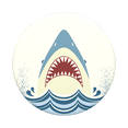 thumbnail image 2 of PopSockets Grip with Swappable Top for Cell Phones, PopGrip Shark Jump, 2 of 3