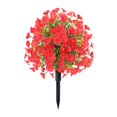 thumbnail image 2 of Estaca de flores artificiales de jardín, estaca decorativa, accesorios prácticos de jardín Regalo de decoración del césped para patio de patio trasero Rojo, 2 of 8