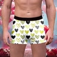 thumbnail image 2 of Yuncity Mens Valentines Day Boxer Briefs Underwear Funny Lips Print Soft Underpants Light Green L, 2 of 5