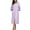 Light Purple, variant on Women's 100% Cotton Robe Lightweight 3/4 Sleeve Zipper Robes Soft Knee Length Bathrobe Breathable Loungewear Housecoat(Dark Gray,L)