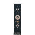 thumbnail image 1 of Moon Tapestry Psychedelic Wall Hanging Tapestries Tapestry Home Decoration for Bedroom 51 x 13 Inch (130 x 32 cm), Black, 1 of 4