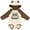 Natural & Brown w Ears, variant on Inktastic Watching Football with My Mommy Boys or Girls Long Sleeve Baby Bodysuit