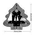 thumbnail image 7 of Stylish Metal Hanging Christmas Tree Wind Spinner - Festive Garden Decoration with Snowflakes & Snowman Design for Yard, 7 of 7