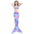 thumbnail image 2 of Rainbow Swimmable Mermaid Tail Bikini Sets with Monofin Swimware Girls Kids Cospaly Gift_Special Gift, 2 of 5