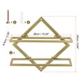 thumbnail image 2 of Unique Bargains Wall Mounted Wine Rack 2 Set (Holds 2 Bottles) Wine Bottle Display Holder for Home Kitchen, Gold, 2 of 7