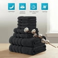 thumbnail image 2 of Utopia Towels 8 Piece Towel Set – Super Absorbent & Quicker-to-Dry, Thick 100% Ring Spun Cotton Towels for Bathroom, Spa & Hotel – 2 Bath, 2 Hand, 4 Washcloths, Black, 2 of 9