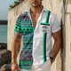 thumbnail image 1 of Camiseta de hombre, camisa de manga corta con botones, camisa informal a cuadros a rayas, camiseta hawaiana suave y cómoda, tops de calle para exteriores, 1 of 6